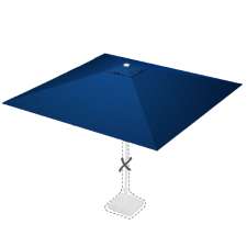 Stokparasoldoek Rhino 300x300cm vierkant Classic blue (polyester)