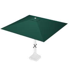 Stokparasoldoek Rhino 300x300cm vierkant Classic green (polyester)