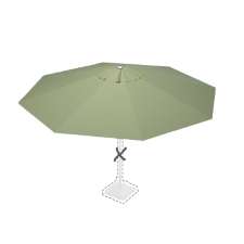 Stokparasoldoek Rhino 400cm rond Emerald (polyester)