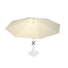 Stokparasoldoek Rhino 400cm rond off-white (polyester)