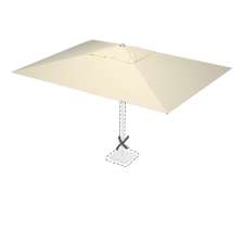 Stokparasoldoek Rhino 400x300cm rechthoek Off-white (polyester)