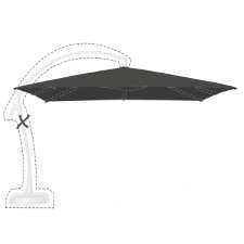 Parasoldoek Rhino - 320x320cm vierkant voor Reflexion en Scope / Easy sun dark grey (polyester)