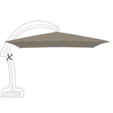 Parasoldoek Rhino - 320x320cm vierkant voor Reflexion en Scope / Easy sun taupe (polyester)