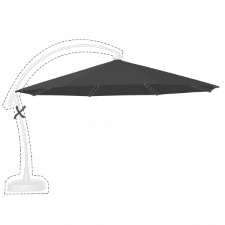 Parasoldoek Rhino - 350cm rond voor Reflexion en Scope / Easy sun / Sombrano dark grey (polyester)