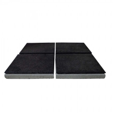Tegelset beton met rubberen safety tegels (set van 8)
