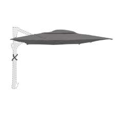 Zweefparasoldoek Hacienda - 300x400cm rechthoek NEW (charcoal)
