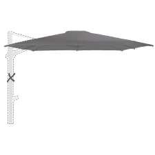 Zweefparasoldoek Siesta - 300x300cm (charcoal)