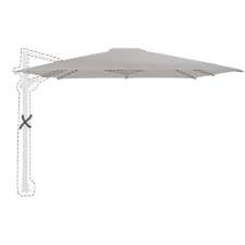 Zweefparasoldoek Siesta - 300x300cm (mid grey)