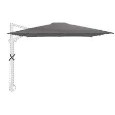 Zweefparasoldoek Siesta Premium - 300x300cm (charcoal)