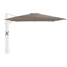 Zweefparasoldoek Siesta Premium - 300x300cm (taupe)