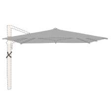 Zweefparasoldoek Glatz Aura - 400x400cm vierkant (Stofklasse 5)