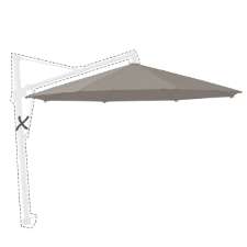 Zweefparasoldoek Glatz Sombrano® S+ - 400cm rond (461 Taupe)