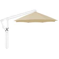 Zweefparasoldoek Glatz Sunwing® C+ - 300cm rond cream 422 (Stofklasse 4)