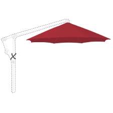 Zweefparasoldoek Glatz Sunwing® C+ - 330cm rond 646 Rubino (Stofklasse 5)