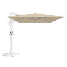 Zweefparasoldoek Madison - Monaco Flex 300x300cm (ecru)