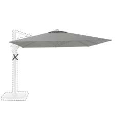 Zweefparasoldoek Platinum Beaufort Premium - 320x320cm (Manhattan grey)