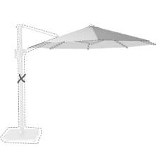 Zweefparasoldoek Platinum Challenger T1 - 350cm rond (Light grey)