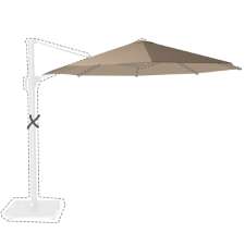 Zweefparasoldoek Platinum Challenger T1 - 350cm rond (Taupe)