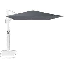 Zweefparasoldoek Platinum Challenger T2 - 300x300cm (Anthracite)