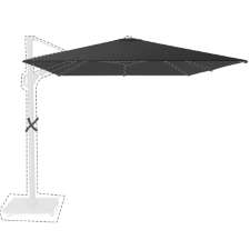 Zweefparasoldoek Platinum Challenger T2 - 300x300cm (Black)