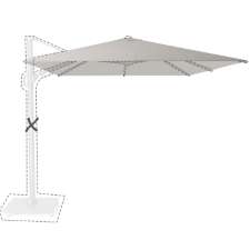 Zweefparasoldoek Platinum Challenger T1 Premium - 350x350cm (Manhattan grey)