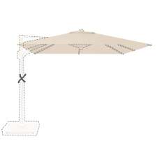 Zweefparasoldoek Platinum Challenger T2 Premium - 300x300cm (Champagne)