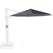 Zweefparasoldoek Platinum Challenger T2 - 350cm rond (Anthracite)