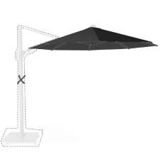 Zweefparasoldoek Platinum Challenger T2 - 350cm rond (Black)