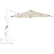 Zweefparasoldoek Platinum Challenger T2 Premium - 350cm rond (Champagne)