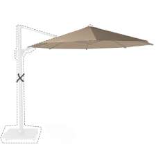 Zweefparasoldoek Platinum Challenger T2 - 350cm rond (Taupe)