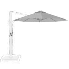 Zweefparasoldoek Voyager T1 - 300cm rond (light grey)