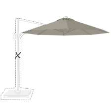 Zweefparasoldoek Voyager T1 - 300cm rond (taupe)