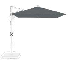 Zweefparasoldoek Voyager T1 - 250x250cm (anthracite)