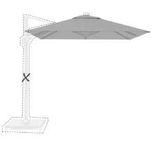 Zweefparasoldoek Voyager T2 - 270x270cm (light grey)