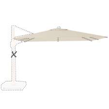 Zweefparasoldoek Platinum Challenger T2 Premium - 260x350cm (Champagne) Dieptevariant
