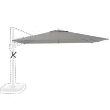 Zweefparasoldoek Platinum Challenger T2 Premium - 260x350cm (Manhattan grey) Dieptevariant