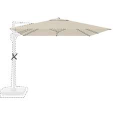 Zweefparasoldoek Platinum Challenger T2 Premium - 350x260cm (Champagne)
