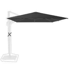 Zweefparasoldoek Platinum Challenger T2 - 350x260cm (Black)