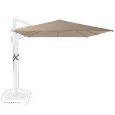 Zweefparasoldoek Platinum Challenger T2 - 350x260cm (Taupe)