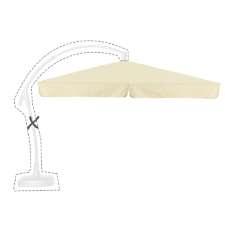 Zweefparasoldoek Hartman Reflexion en Scope zweefparasol -  320x320cm vierkant naturel (polyester)