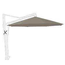 Parasoldoek Rhino - 400cm rond voor Sombrano taupe (polyester)