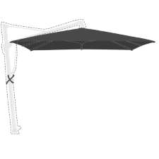 Parasoldoek Rhino - 300x300cm vierkant voor Sombrano dark grey (polyester)