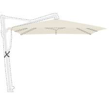 Parasoldoek Rhino - 350x350cm vierkant voor Sombrano off-white (polyester)