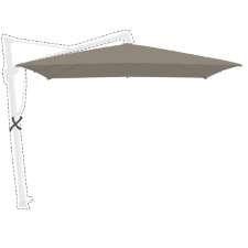 Parasoldoek Rhino - 300x300cm vierkant voor Sombrano taupe (polyester)