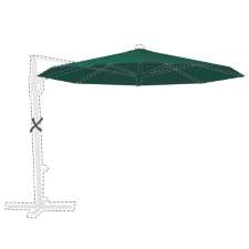 Zweefparasoldoek Rhino universeel - 350cm rond classic green (polyester)