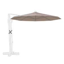 Zweefparasoldoek Rhino - 300cm rond Taupe (polyester)