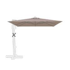 Zweefparasoldoek Rhino - 300x300cm vierkant Taupe (polyester)