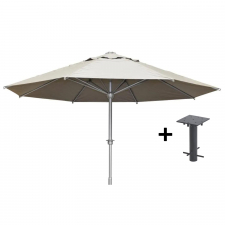 Parasol Houston 500cm taupe met bodemhuls