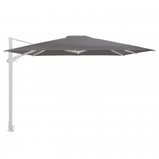 Zweefparasol Siesta premium 4-Seasons 300x300cm white frame - (charcoal)