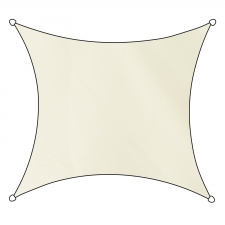 Schaduwdoek Como polyester vierkant 5m (off white)